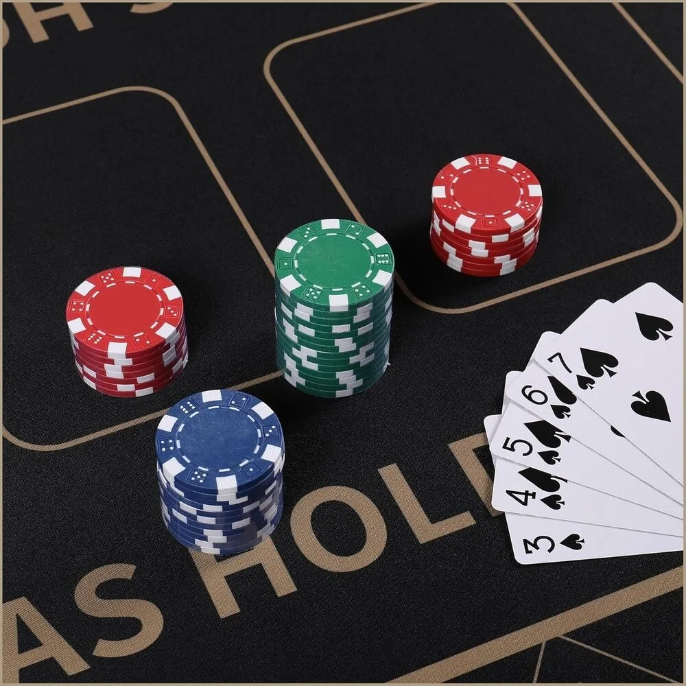 Коврик для игры в покер Техасский Hold 'em, 120x60 см, креативный дизайн, коврик для многопользователя покера, бесшумный нескользящий резиновый коврик (art.: 3920cd1fdb66a) - 3920cd1fdb66a