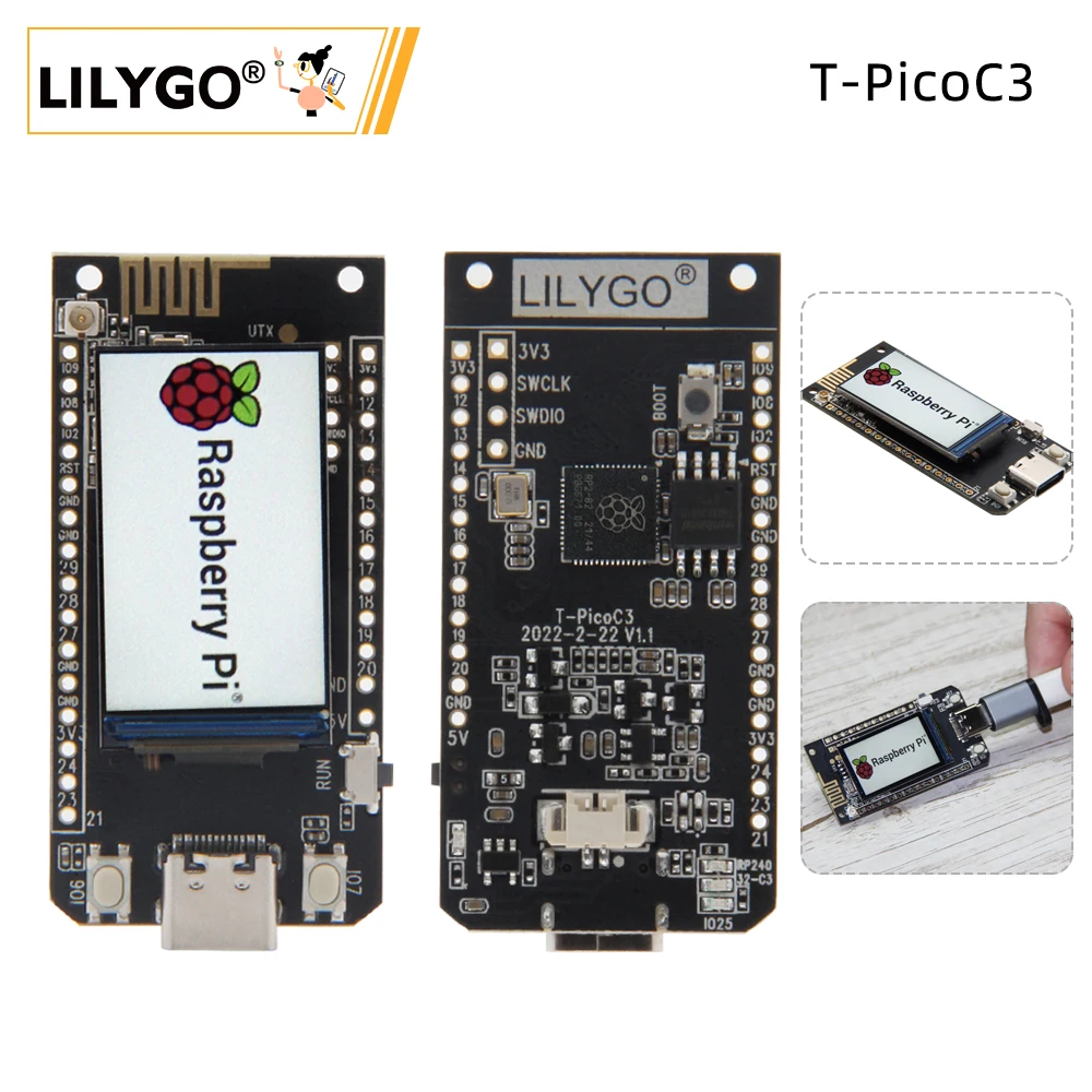 T-PicoC3 Raspberry Pi RP2040 ESP32-C3 LCD Tensorflow lite