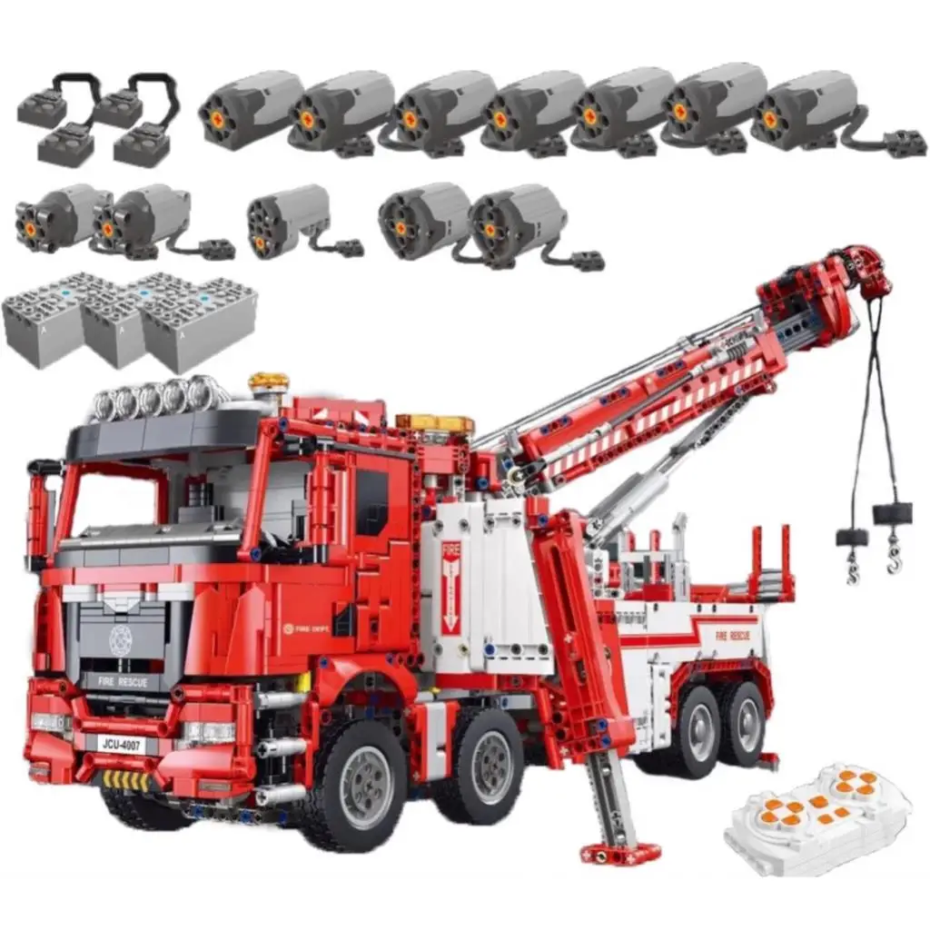 T4007 5030 шт. Moc высокотехнологичный 8x8 дорожный спасательный грузовик кран Электрический пульт дистанционного управления сборка DIY Кирпичи Ст...