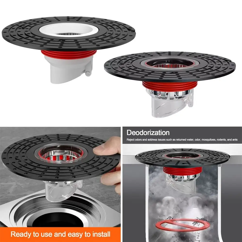 With Grid Grate Cover Shower Floor Drain Core Insect Proof Backflow Preventer Anti-odor Floor Drain Dectable Anti Blocking