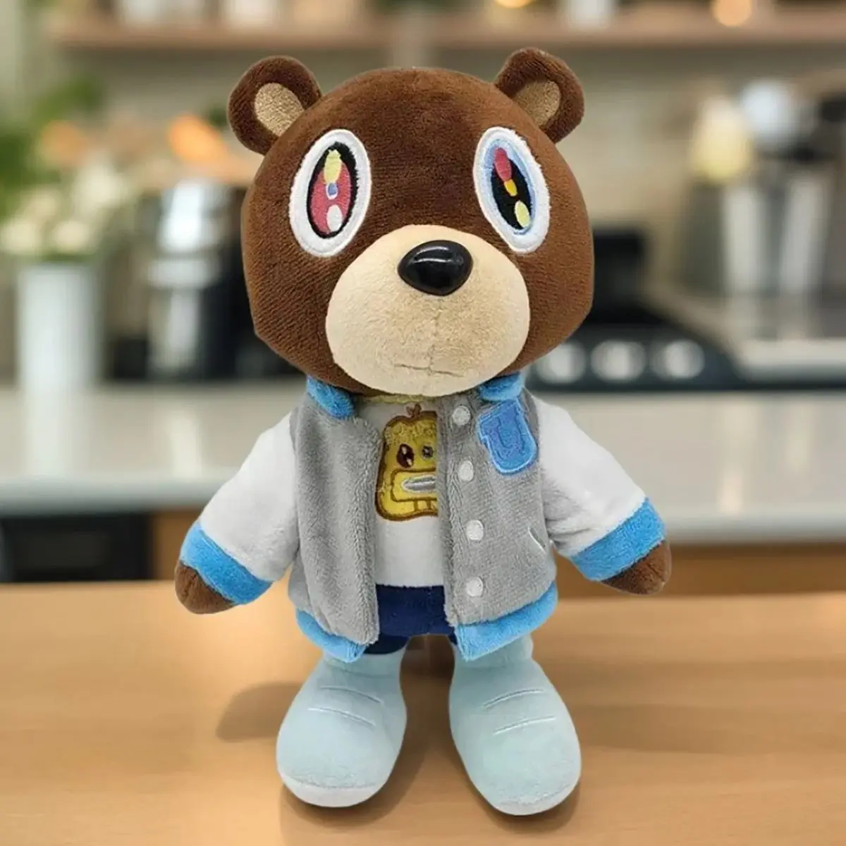 Dropout Bear Kanye West Plush Toy Kawaii Stuffed Animal Soft Decor Graduation Birthday Gift for Kids Fans Room Home Christmas