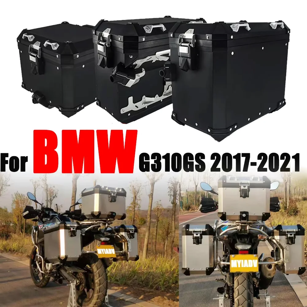 Для BMW G310GS G310 G 310 GS 2017 2018 2019-2021 Багажник мотоцикла Алюминиевая коробка Седельная сумка Корзины Верхний чехол Боковой чемодан