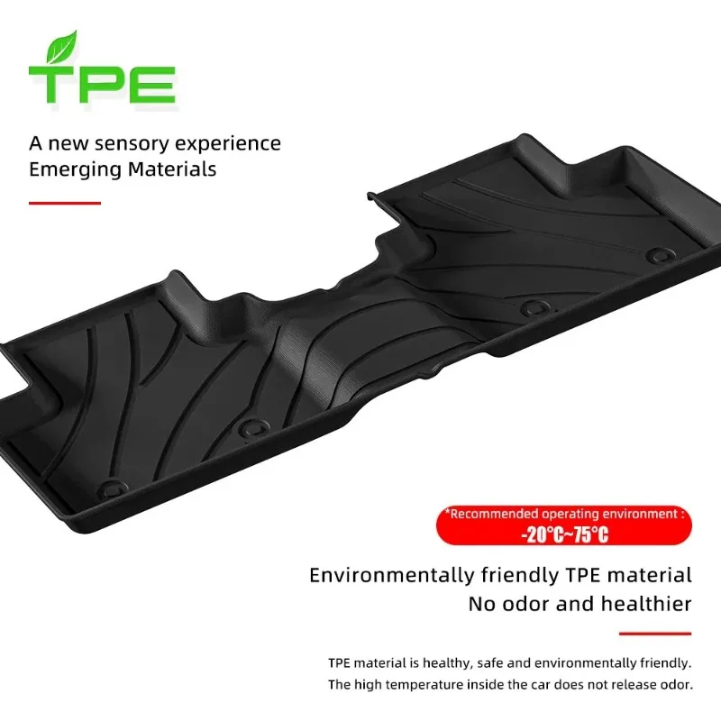 Фото Роскошные новые коврики на спинку сиденья TPE 3D для Geely Monjaro Zhiqing 2024, водонепроницаемые, нескользящие, экологически чистые, прочные аксессуары из черной резины №4