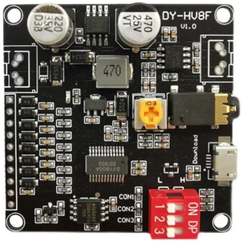 DY-HV20T/HV8F12V/24V источник питания 10 Вт/20 Вт модуль воспроизведения голоса с поддержкой карты Micro SD MP3-плеер для Arduino