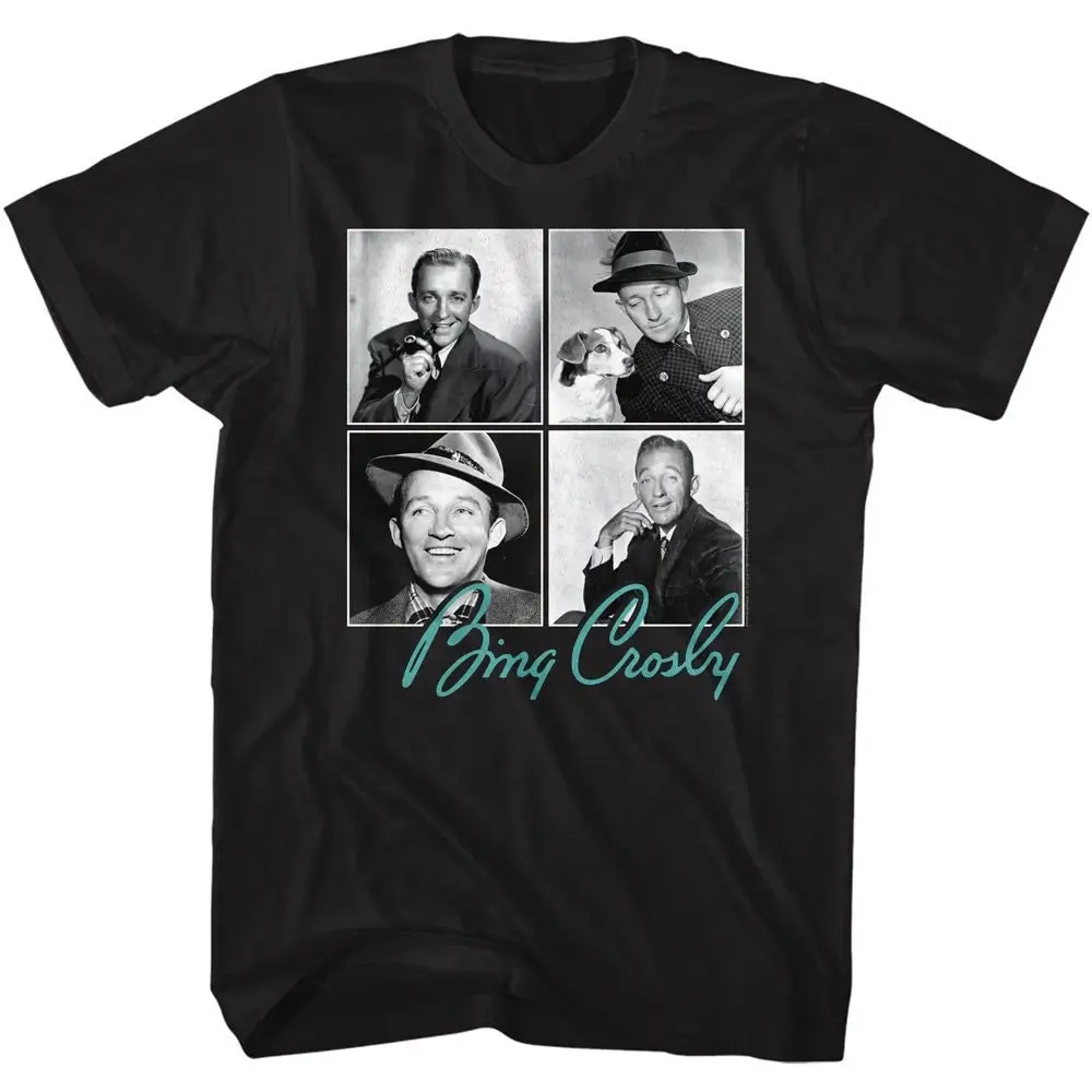 Черная футболка с квадратным рисунком Bing Crosby