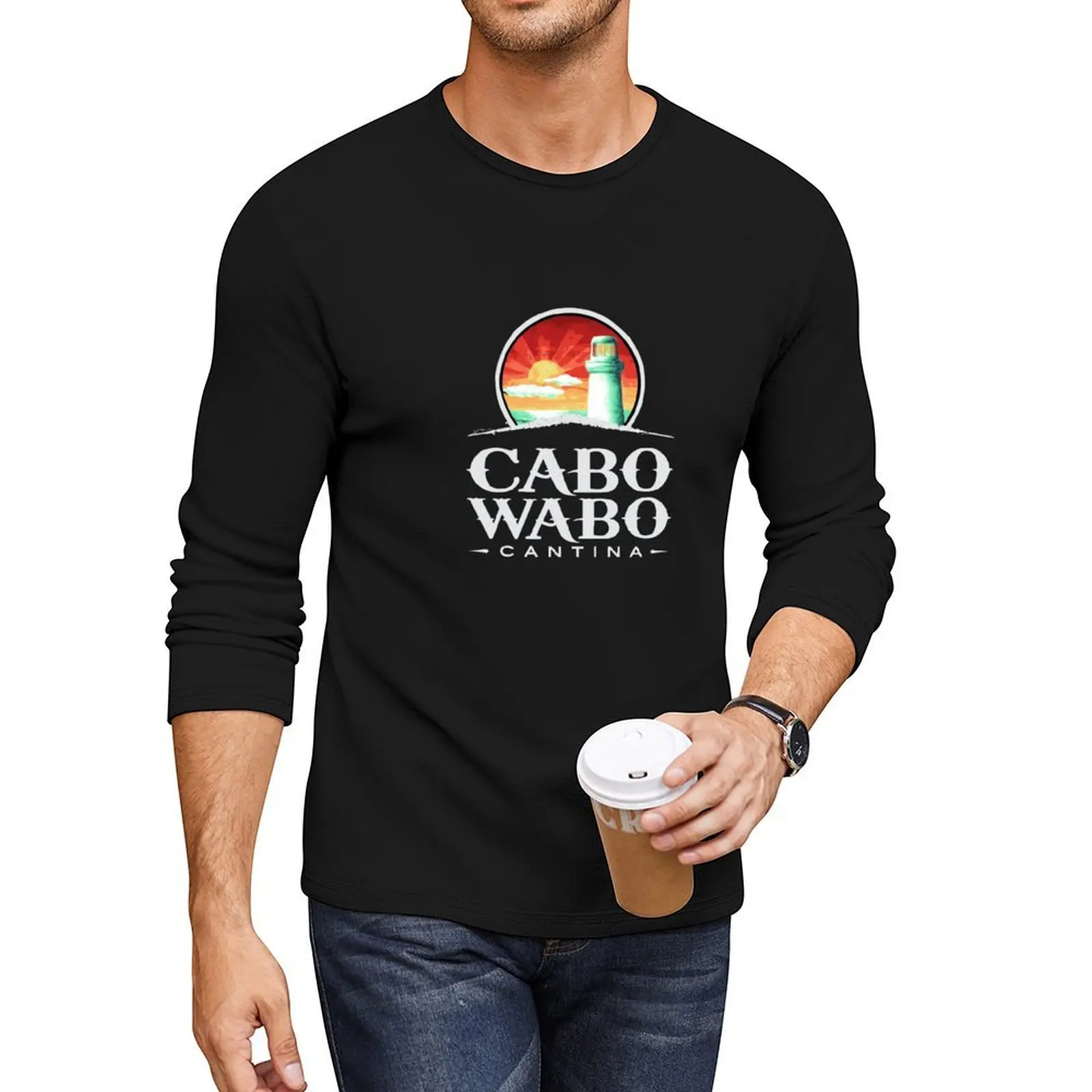 Длинная футболка Cabo Wabo Tequila, футболки больших размеров, футболки на заказ, милая одежда, большие и высокие футболки для мужчин Мужская одежда