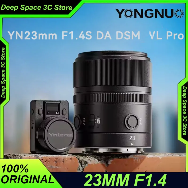 YONGNUO 23 мм F1.4 APS-C объектив камеры с автофокусом, широкоугольный объектив, индивидуальный объектив беззеркальной камеры с большой диафрагмой для Nikon Z Sony E
