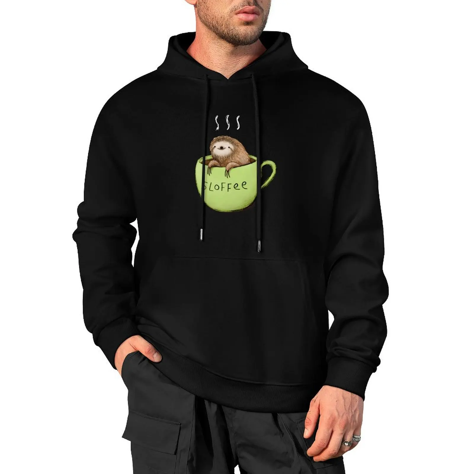 Sloffee Pullover Hoodie, мужская толстовка, комплект мужской одежды, толстовки с рисунком