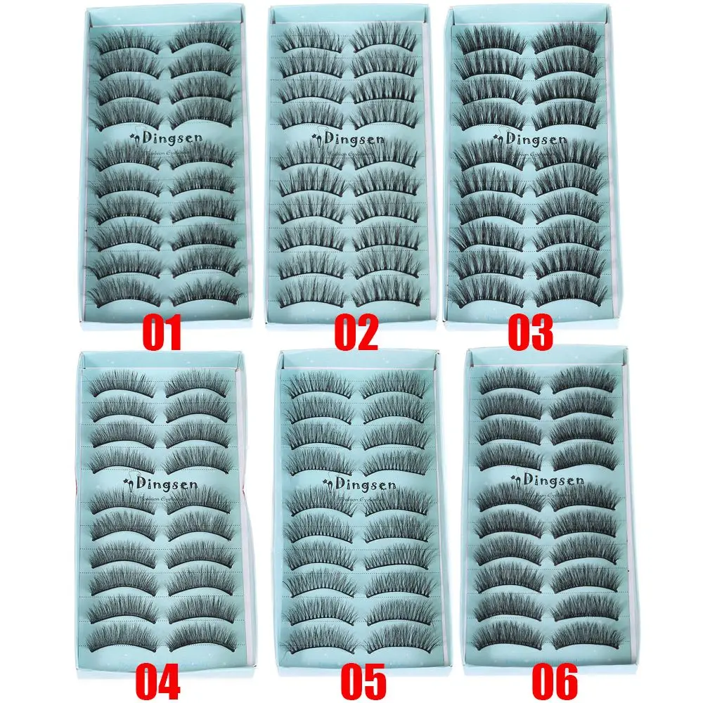 Фото Красота макияж ультра-wispies чистый Hanmdade пушистый натуральный длинный 3D искусственный норковый волос инструменты для наращивания ресниц накладные ресницы №4