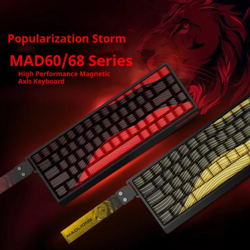 Madcatz Mad60 Mad68 HE Магнитный переключатель Проводная клавиатура 8k Механическая клавиатура Быстрый триггер Таможенная клавиатура Игровая клавиатура Подарок