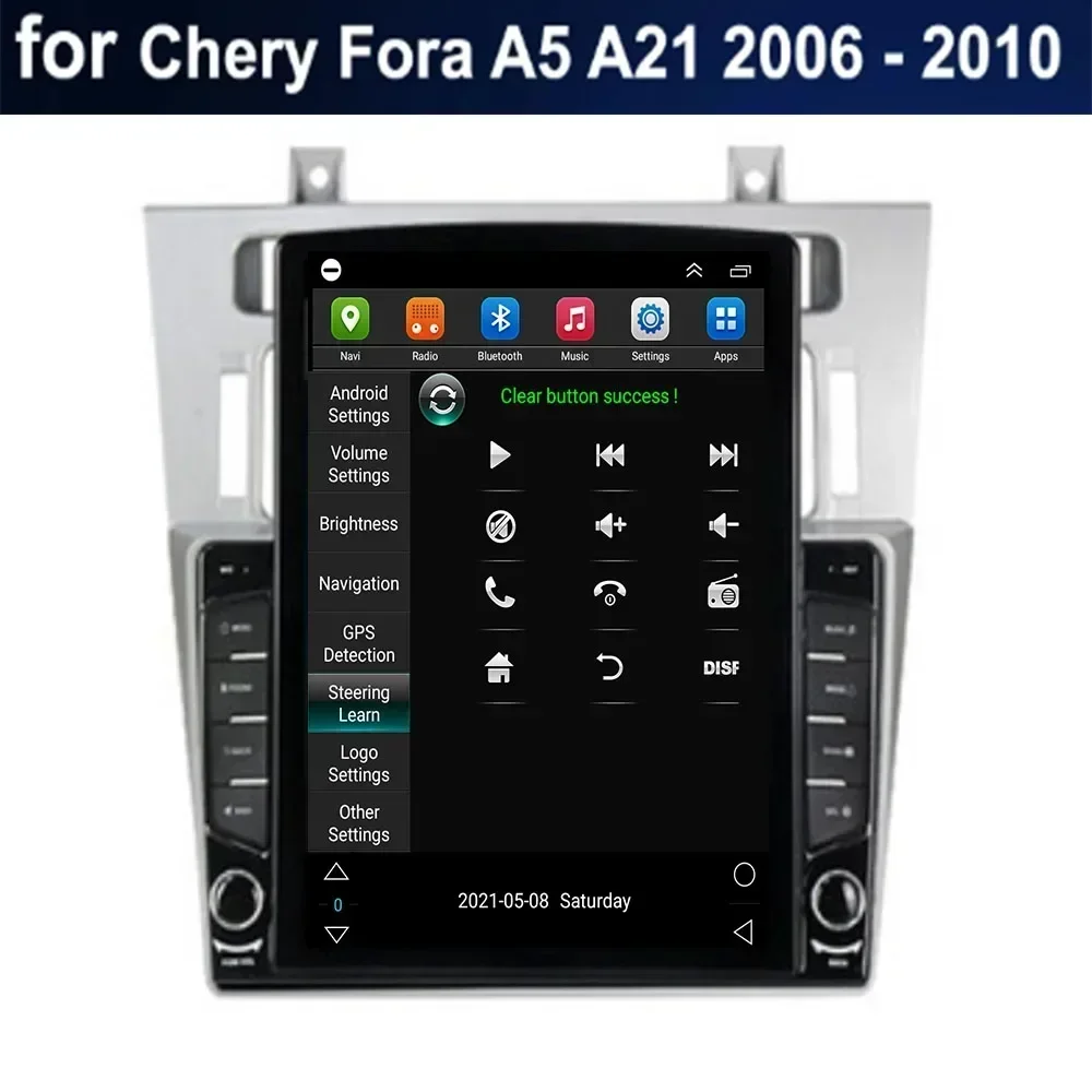 Фото 8 + 128G Android 13 Tesla экран автомобильный мультимедийный плеер для Chery Fora A5 A21 Cowin 3 A21 для Vortex Estina радио навигация стерео №5