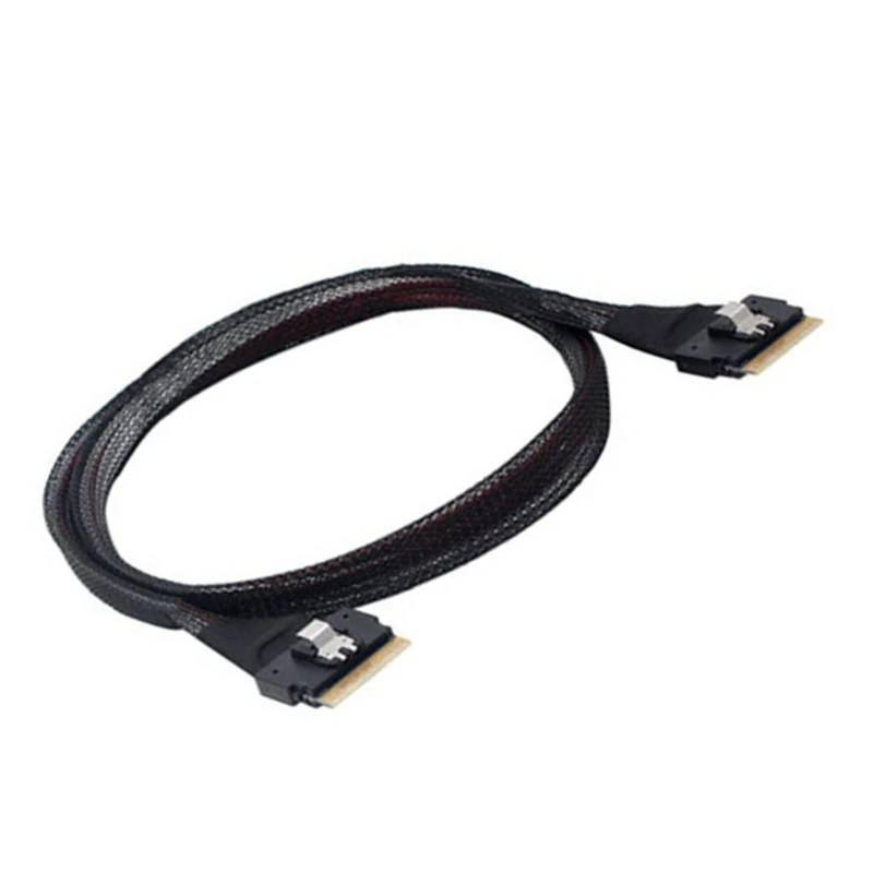 Фото Тонкий SAS4.0 SFF-8654 8i Straight к SFF-8654 8i Straight Высокоскоростной SAS4.0 24 Гбит/с №5