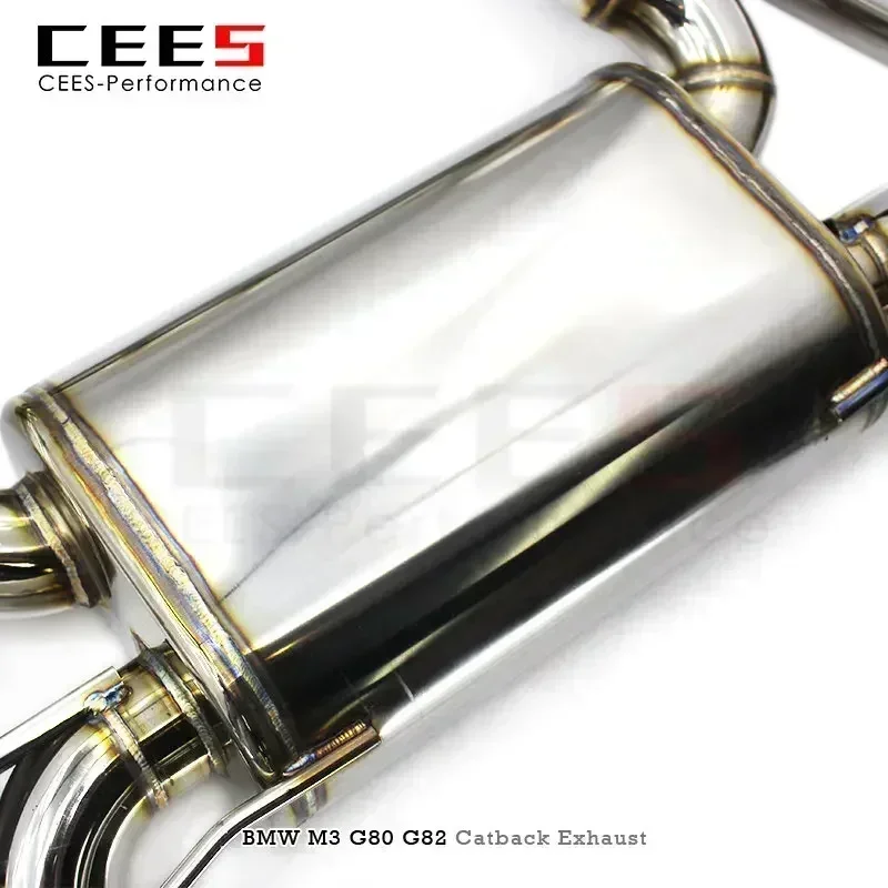 Фото Полный выхлоп CEES для BMW M3/M4 G80/G82/G8X 3,0 T 2019-2022, глушитель выхлопной трубы Catback из нержавеющей стали, автомобильная выхлопная система №4