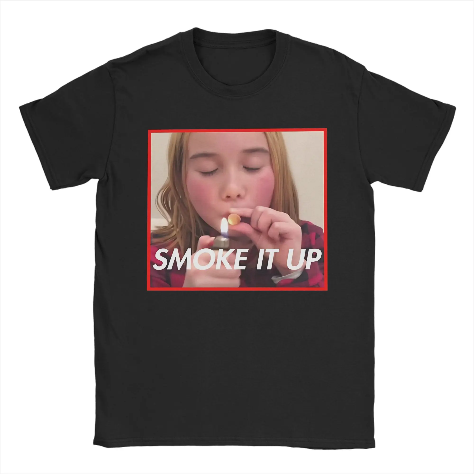 Винтажная футболка, летняя футболка Lil tay smoke it up для отдыха, хлопковая футболка для мужчин, потрясающие топы с короткими рукавами больших размеров