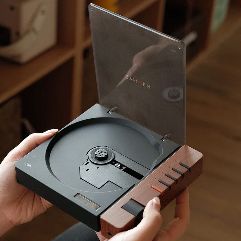 Фото Syitren R300 Портативный CD-плеер Стильный Ретро Беспроводной Bluetooth HIFI Альбом-плеер Музыка Walkman Поддержка наушников Оптический выход №3