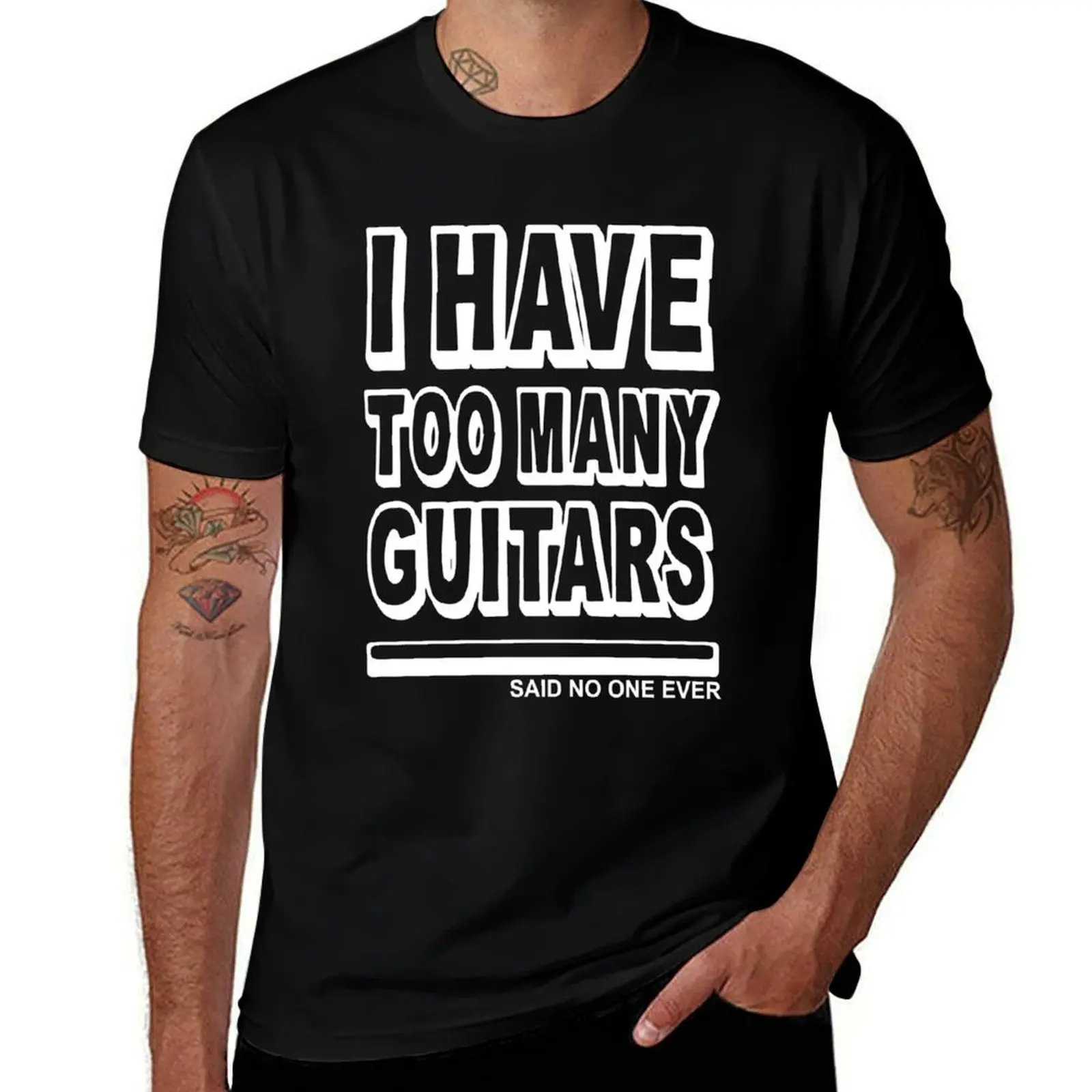 I Have Too Many Guitars Said No One Ever American Les Paul Strat Tele Guitar Music Футболка с принтом для мужчин Футболка