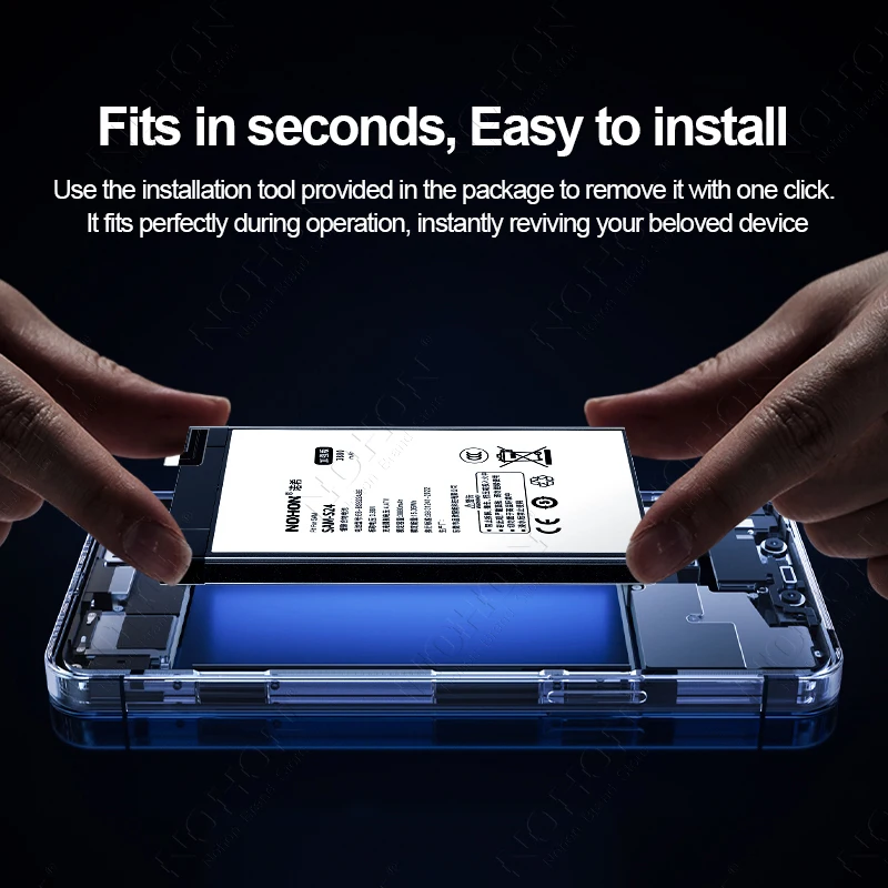 Фото Сменный аккумулятор NOHON для мобильного телефона Samsung S24 Ultra S24U для Samsung Galaxy S10 5G S20 S21 Plus S22 S23 №3