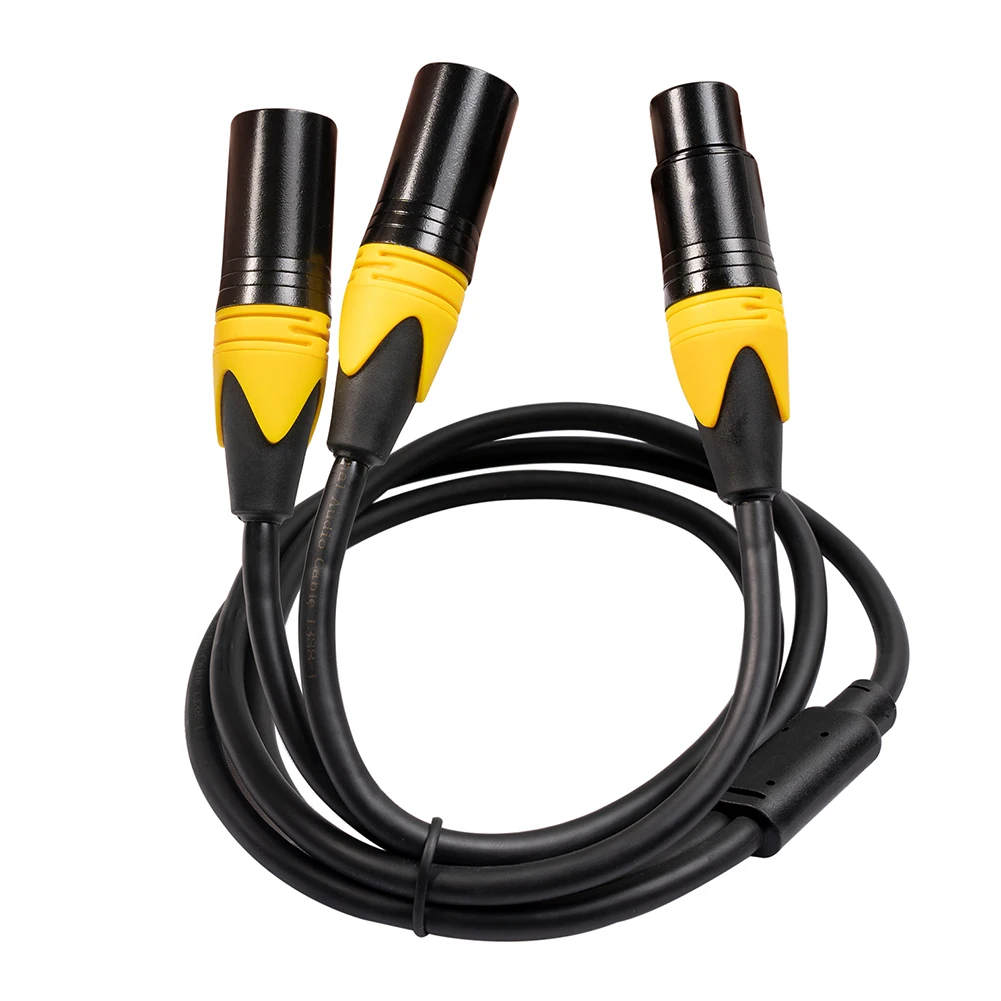 Сплиттер XLR, 3 контакта, гнездо XLR, двойной штекер XLR, Y-разветвитель, сбалансированный микрофонный кабель, 3 фута, 100 см, инструменты, магнитный ...