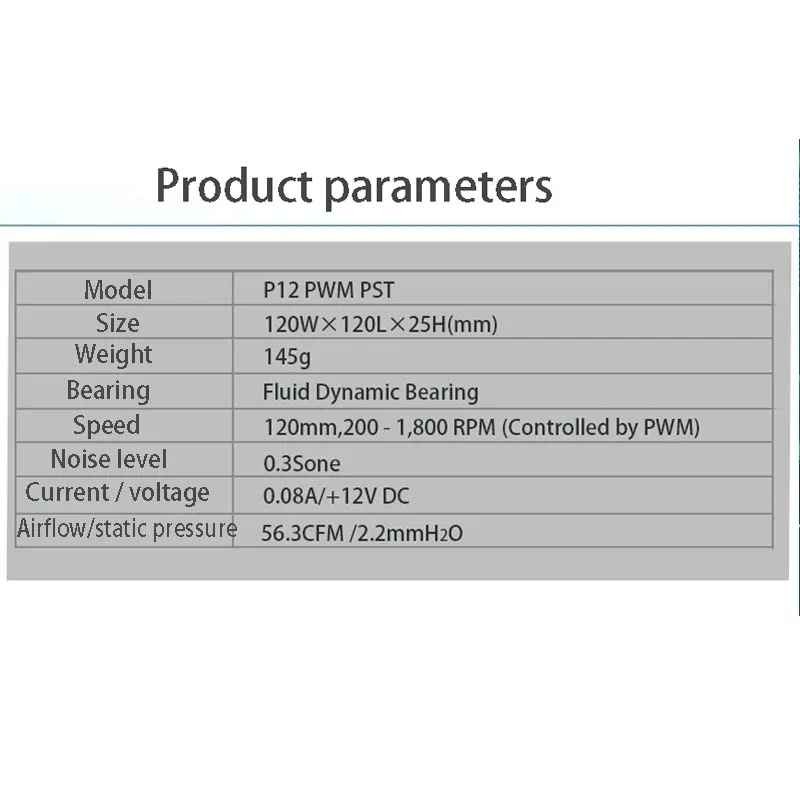 Фото ARCTIC F12 P12 P14 F14 PWM PST Co 12 см Вентилятор корпуса 120 мм Вентилятор охлаждения ПК Кулер процессора FDB PWM Контроль температуры Бесшумный черный/белый №4