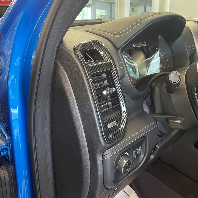 Наклейка из углеродного волокна для Dodge Ram 1500 TRX 2021 2022 2023, Боковая Крышка вентиляционного отверстия кондиционера, отделочная наклейка, аксессуары для интерьера