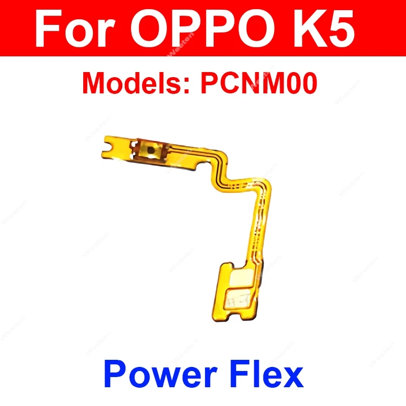 Фото Гибкий кабель регулировки громкости питания для OPPO K1 K3 K5 K7 K7X K9 K9S Pro 5G ВЫКЛ. Выключение боковых кнопок питания Voulme, переключатель, детали гибкого кабеля №2