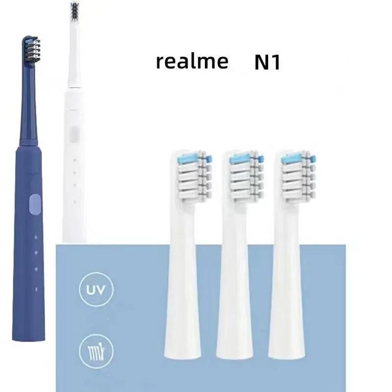 3/6 шт. быстрая доставка Realme N1 сменные насадки для электрических зубных щеток Sonic Smart насадки для щеток мягкие насадки из щетины DuPont