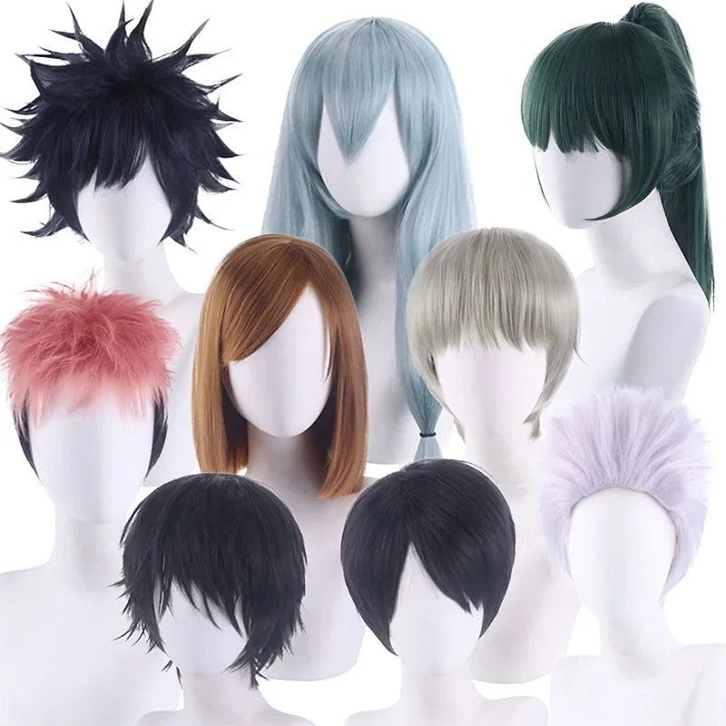 Аниме Gojo Satoru Mahito Inumaki Toge Zenin Maki Miwa Kasumi Geto Suguru Kugisaki Nobara Kospay Wig Party