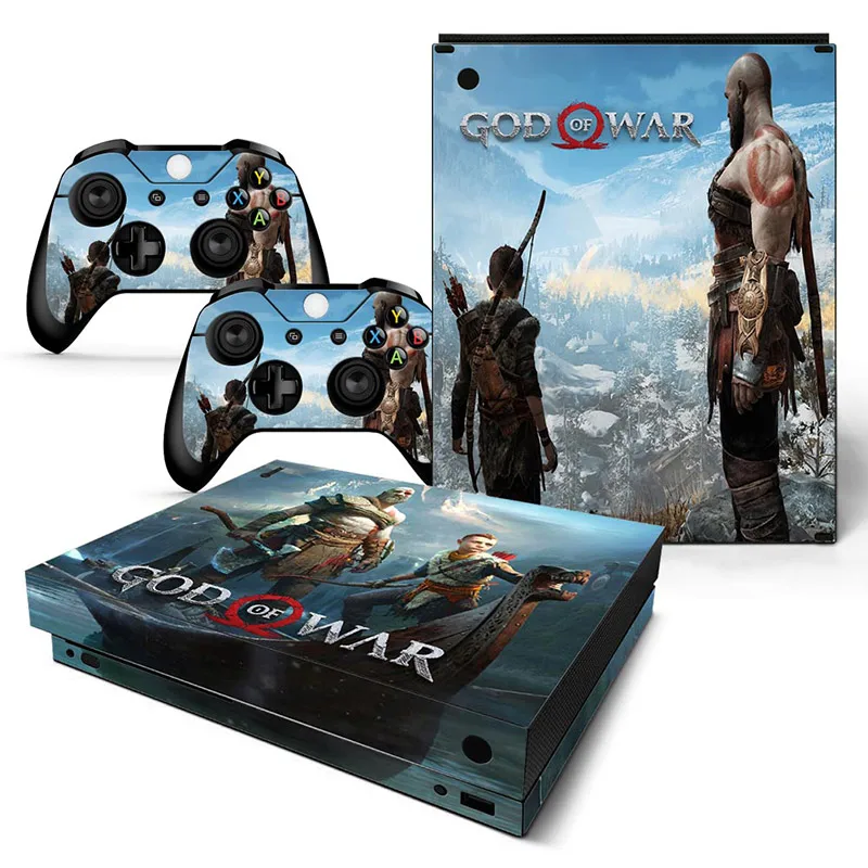 GOD OF WAR Game Full Cover Skin Наклейки на консоль и контроллер для Xbox One X Виниловые наклейки на кожу