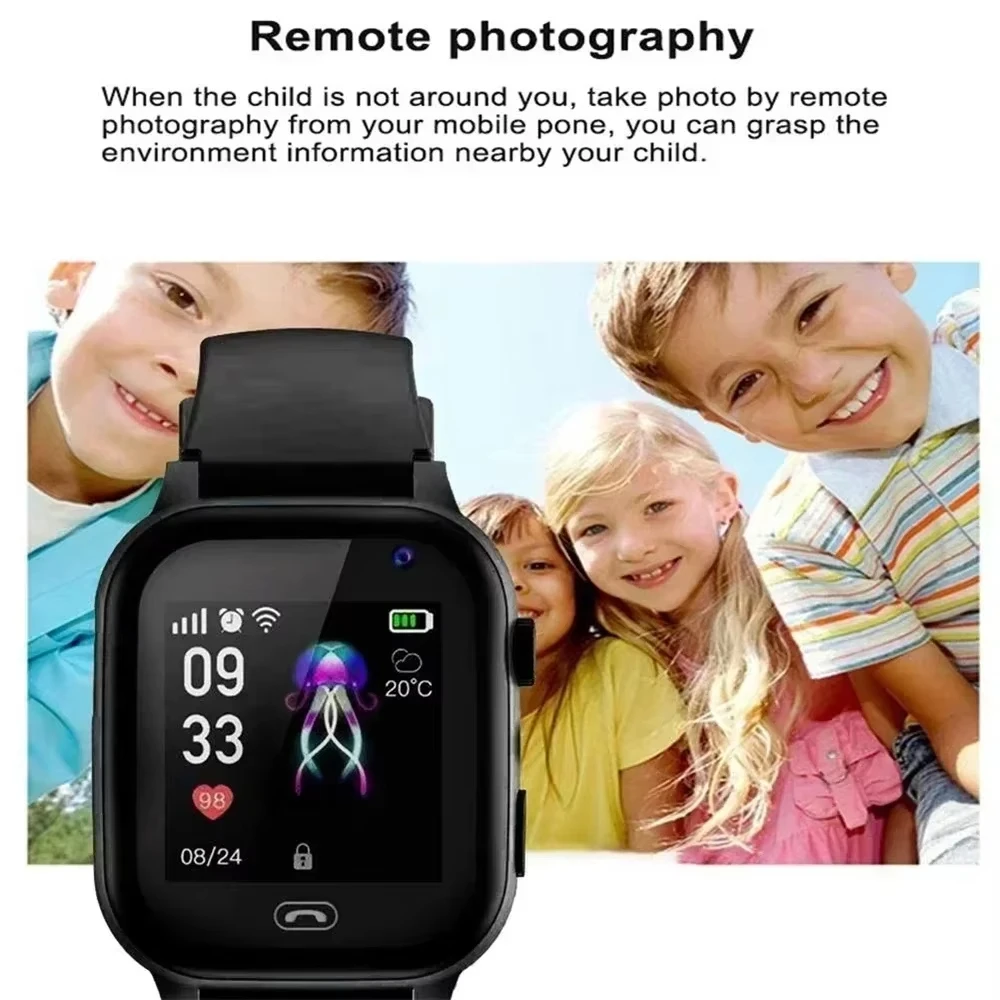Фото Xiaomi MIJIA Kids 4G Смарт-часы SOS GPS местоположение SIM-карта вызов детские умные часы с камерой водонепроницаемые часы для мальчиков и девочек подарок №2