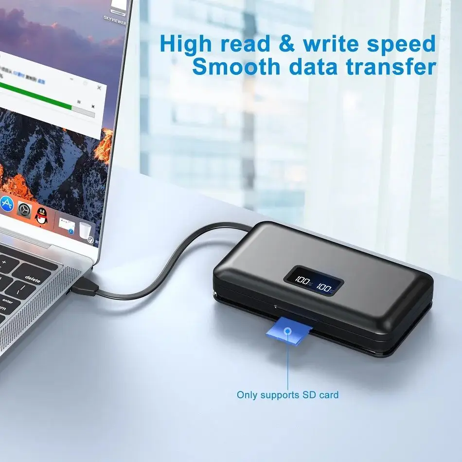 Фото Аккумулятор EPUENDI DMW - BMB9 и зарядное устройство LCD USB с функцией считывания SD - карт / мобильного питания для цифровых камер Panasonic Lumix DC - FZ80, FZ40K, FZ45K, FZ47K, FZ48K, FZ60, FZ70, FZ100, FZ150 №3
