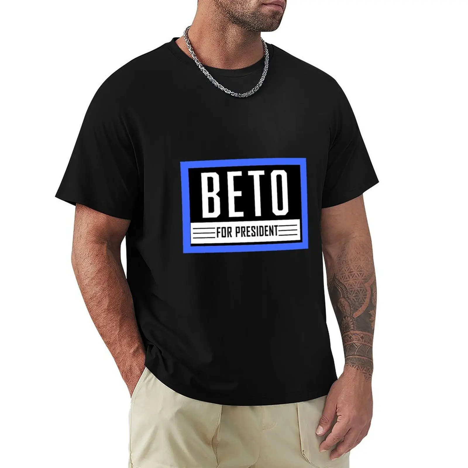 Фото Футболка Beto for President, дизайнерские рубашки, мужская одежда, рубашки, футболки с рисунком, футболки-тяжеловесы для мужчин №3