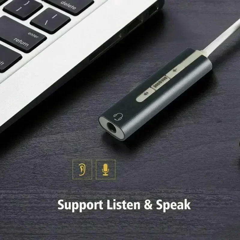 Фото 7.1 CH Внешняя звуковая карта Type-C для Macbook Интерфейс USB-C Аудиоразъем 3,5 мм AUX Наушники Микрофонный адаптер HIFI Стерео Звуковая карта №4
