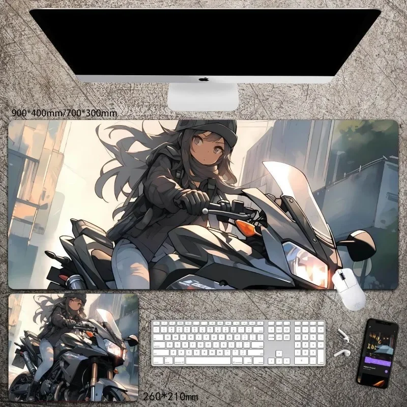 Коврик для мыши в стиле аниме Loli XXL, коврик для мыши для игр на мотоцикле, для девочек, для киберспорта, большой Настольный коврик 900x400, классный Настольный коврик (art.: 3920ca13a9ceb) - 3920ca13a9ceb