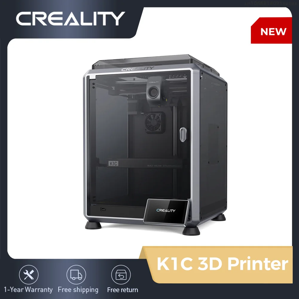 3D принтер Creality K1C, 600 мм/с, автоматическое выравнивание, надежный прямой экструдер, трехметаллическая насадка, 300 °C, печать, обновление K1 с камерой AI