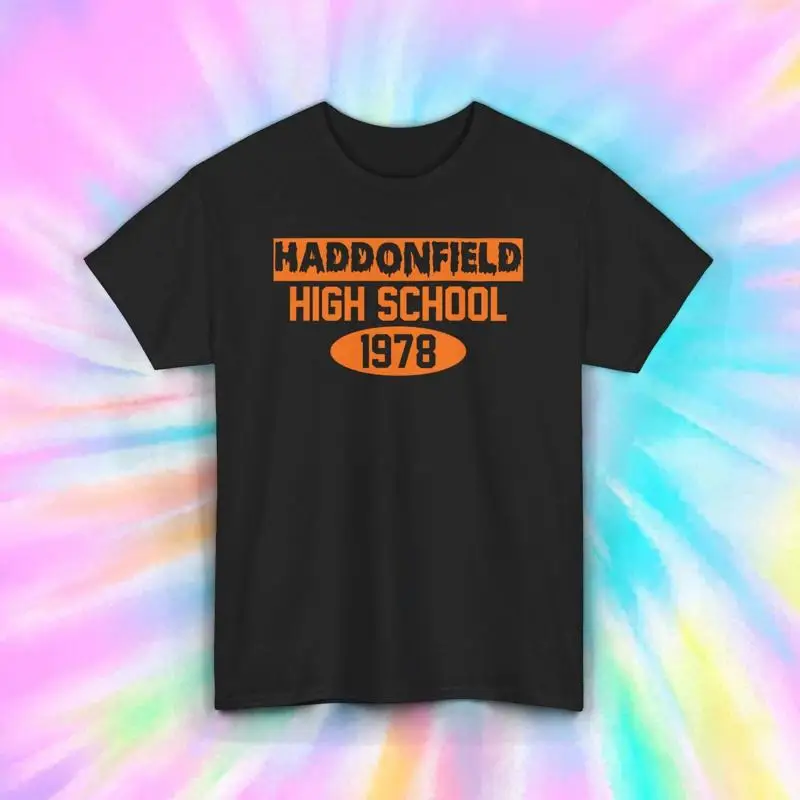 Футболка Haddonfield High School 1978 года, фильм ужасов на Хэллоуин, ретро