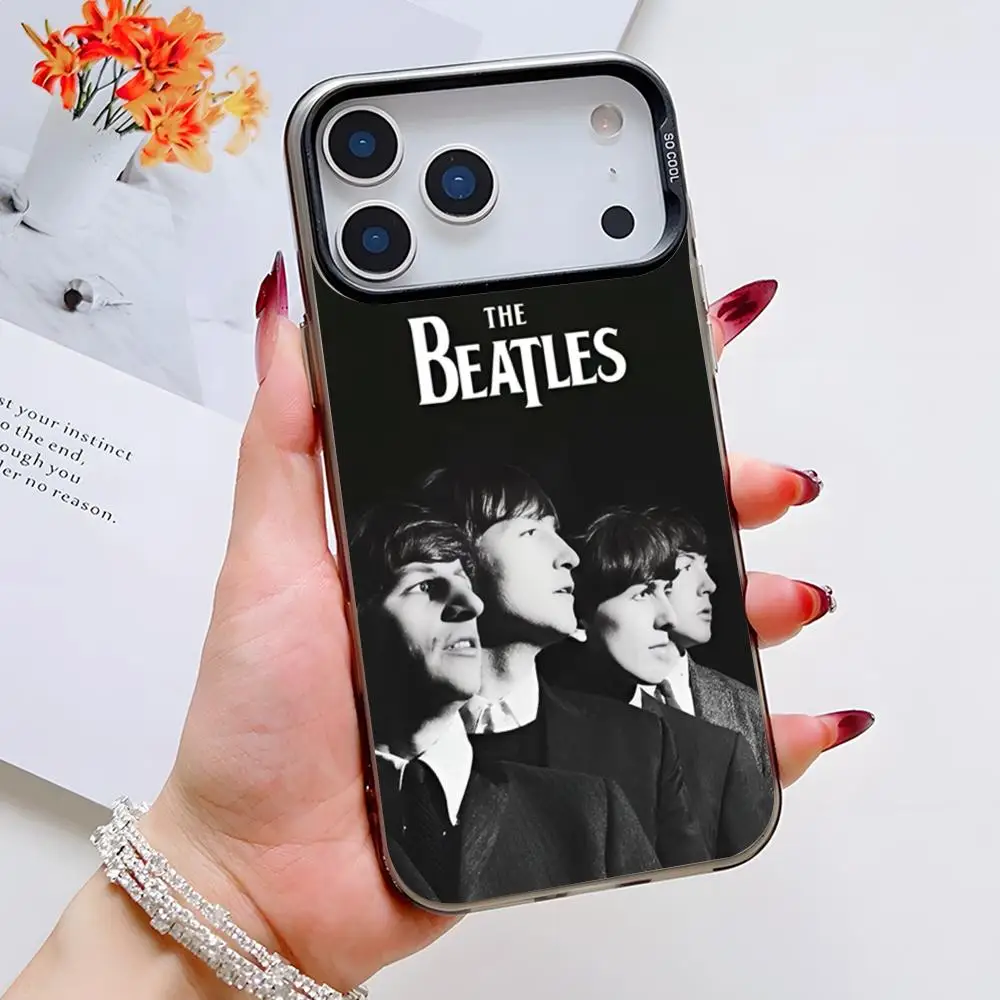 Фото Чехол-бампер Band The B-Beatl-es для iPhone 17 Air 16 15 14 Plus 13 12 11 Pro 7 8 XS Max XR, серебристо-черный чехол-бампер №3
