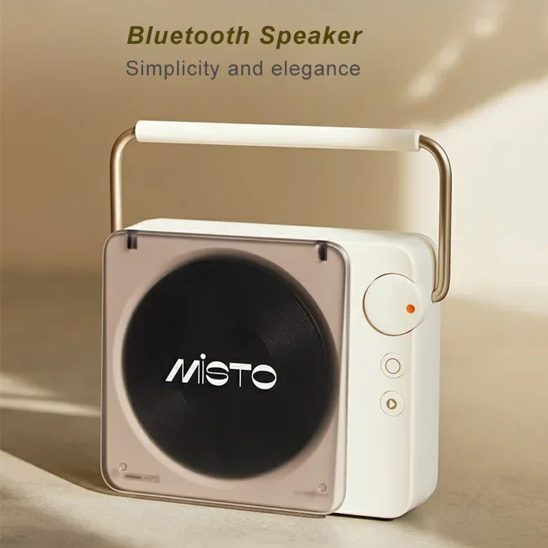 Фото LK12 Ретро мини-динамик Bluetooth HIFI звук с тремя передачами атмосферный свет элегантный подарок на день рождения портативный беспроводной звуковой ящик №2