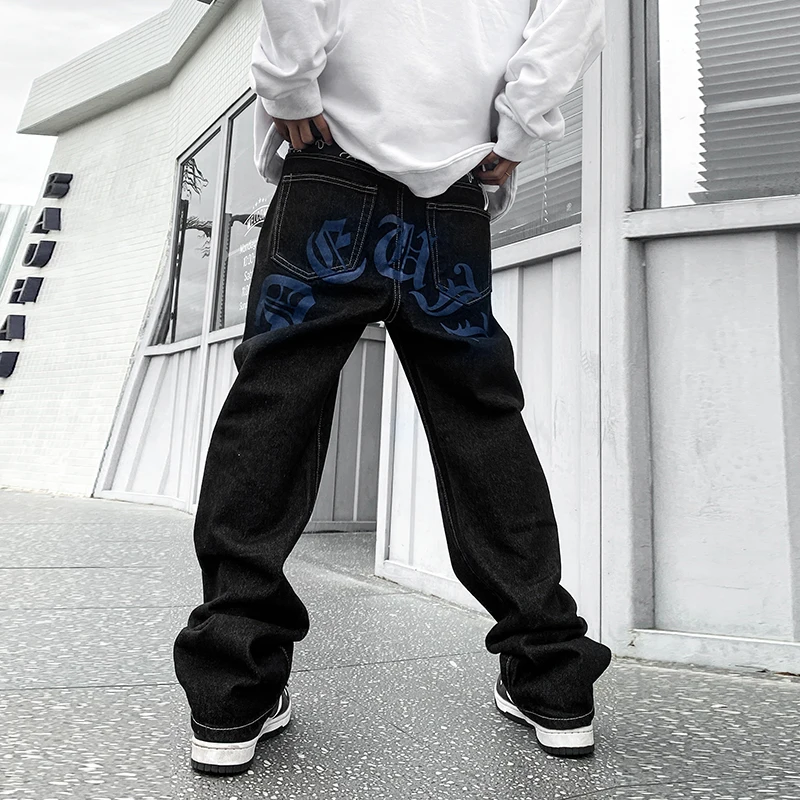 Фото Celana Jeans Sobek Huruf Mete Pinggang Jeans Sobek Celana Denim, Celana Denim, ретро №2