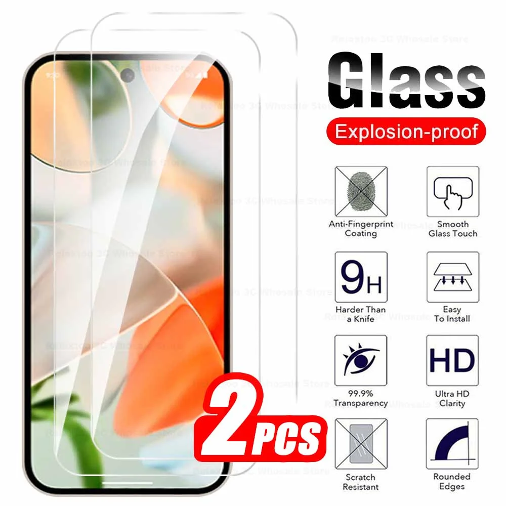 Закаленное стекло для Google Pixel 8 9 Pro XL, Защитная прозрачная пленка для экрана Pixel 8a 6a 7 6 a Pixel6 Pixel8 A, стекло, 2 шт.