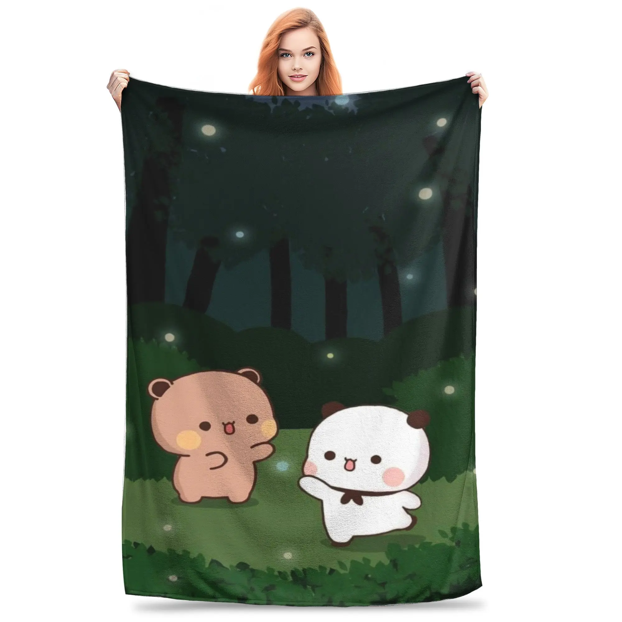 Одеяла с героями мультфильмов Bubu Dudu, коралловый флис, плюшевое осенне-зимнее многофункциональное тонкое одеяло для дома, путешествий, постельные принадлежности, пледы