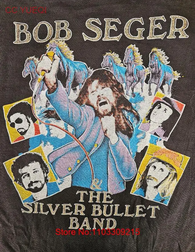 Черная футболка унисекс BOB SEGER & The Silver Bullet Band, хлопковая футболка для взрослых