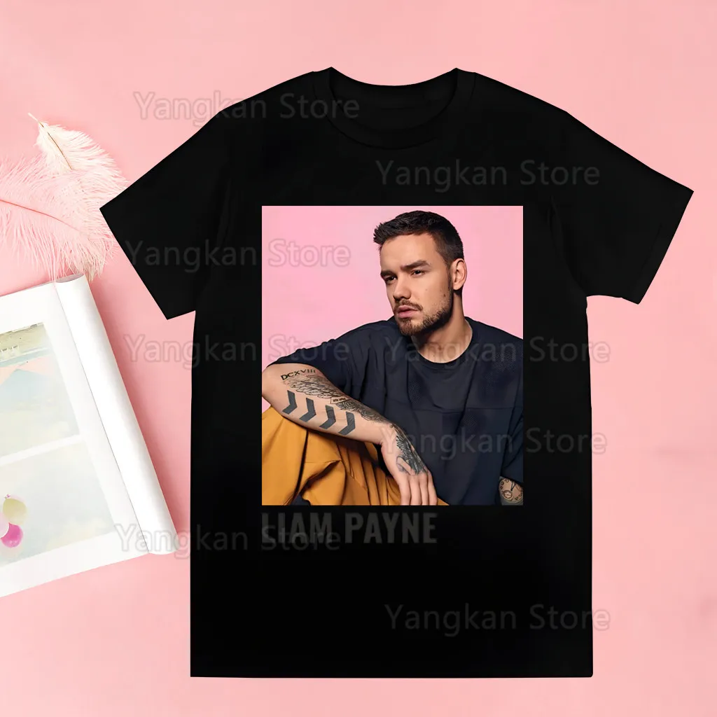 Фото Liam Payne, летняя модная рубашка, футболка с графическим рисунком, женские топы, футболки с круглым вырезом, забавная футболка для девочек №2
