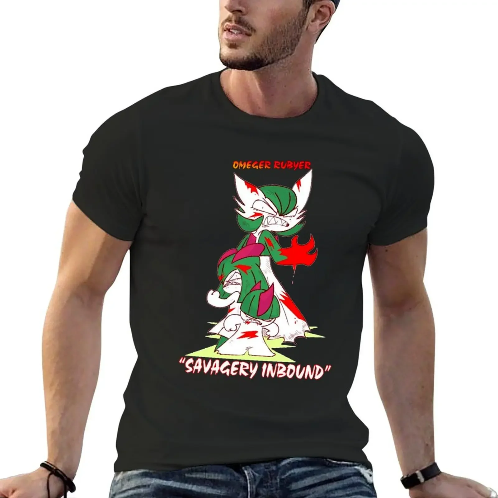 Mattyburritos Arts - Omeger Rubyer - Savagery Inbound футболка рубашки с рисунком оверсайз мужская одежда больших размеров