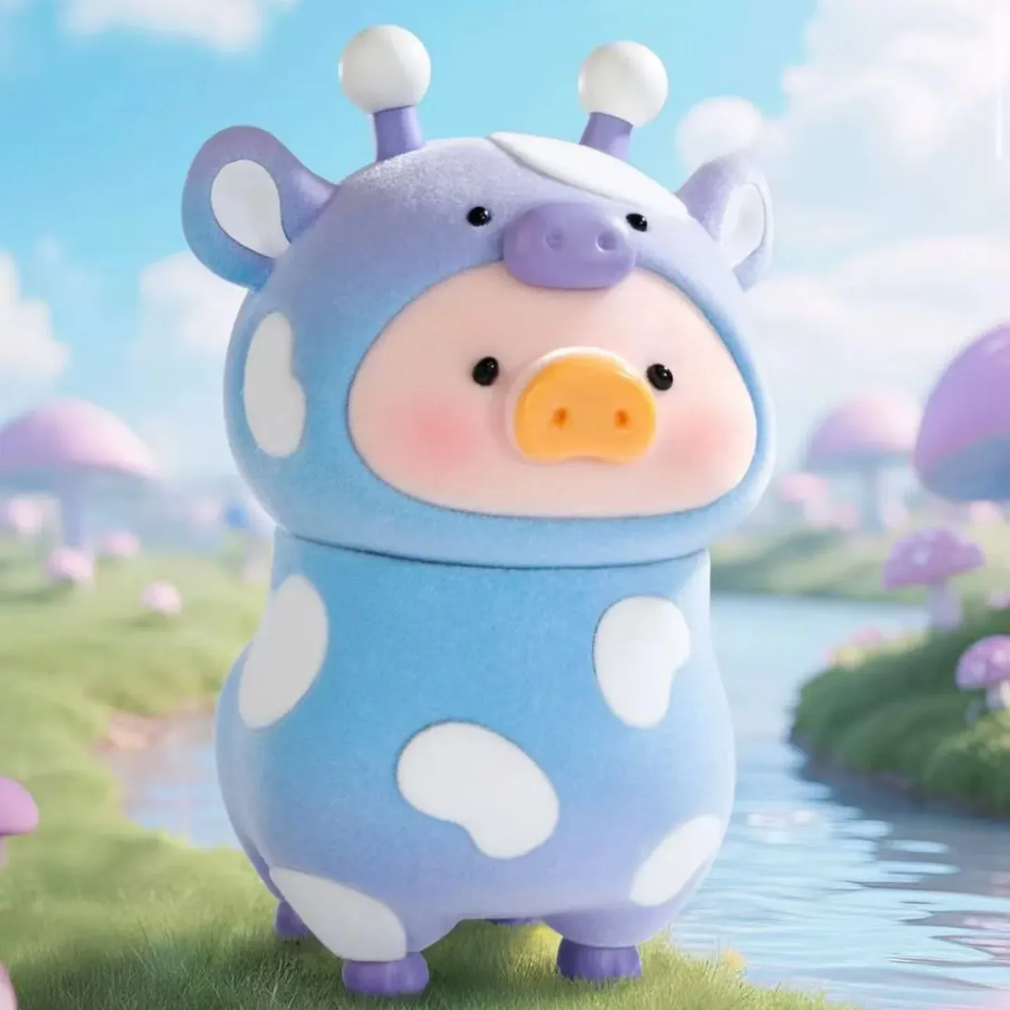 Фото Консервированная свинья Lulu the Piggy Q версия, экшн-фигурка, коллекционная модель, модная ограниченная серия, кукла, мультяшный декор, игрушка, Рождественский подарок №4