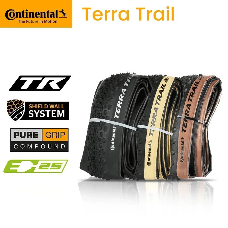 Шина для велосипеда Continental Terra Trail 700x40C, Черная/кремовая/коричневая, 3/180 TPI