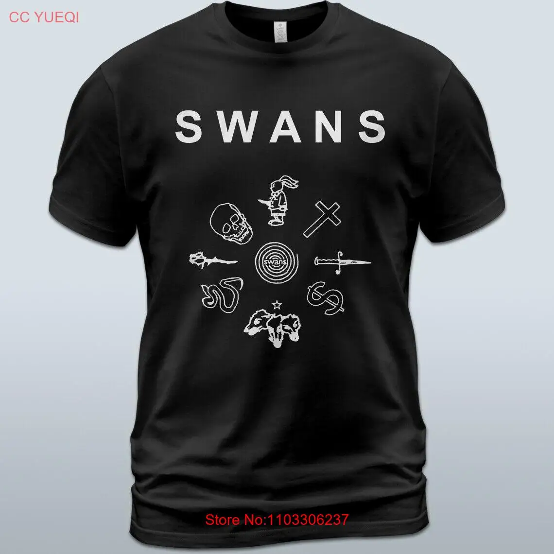 Хлопковая футболка Swans Not Here / Not Now Футболка с альбомом Michael Gira Christoph Hahn