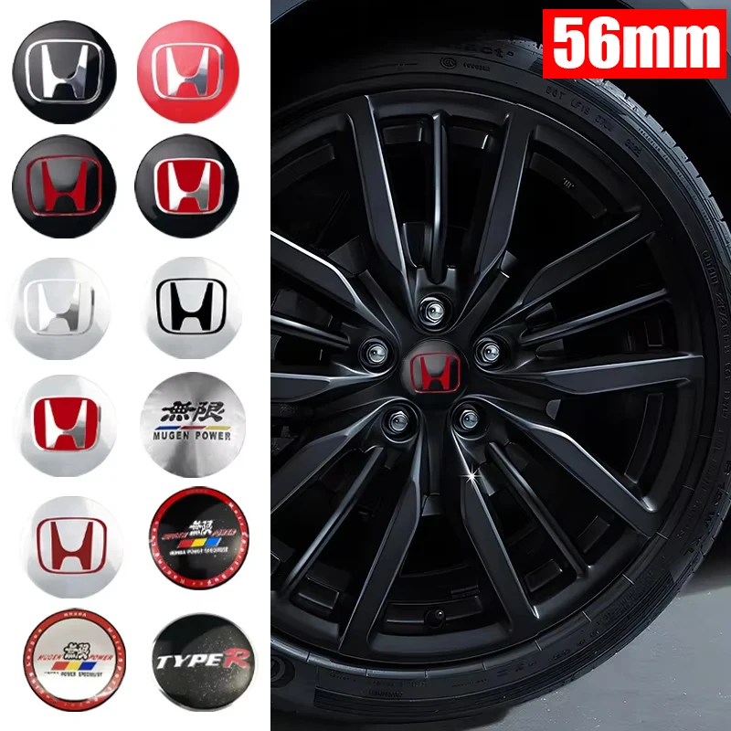 56 мм наклейки на центральные ступицы колес автомобиля для Honda Fit Jazz Pilot Civic Inspire Accord 10th HRV CRV URV Freed Odyssey CITY Jade Внешние аксессуары