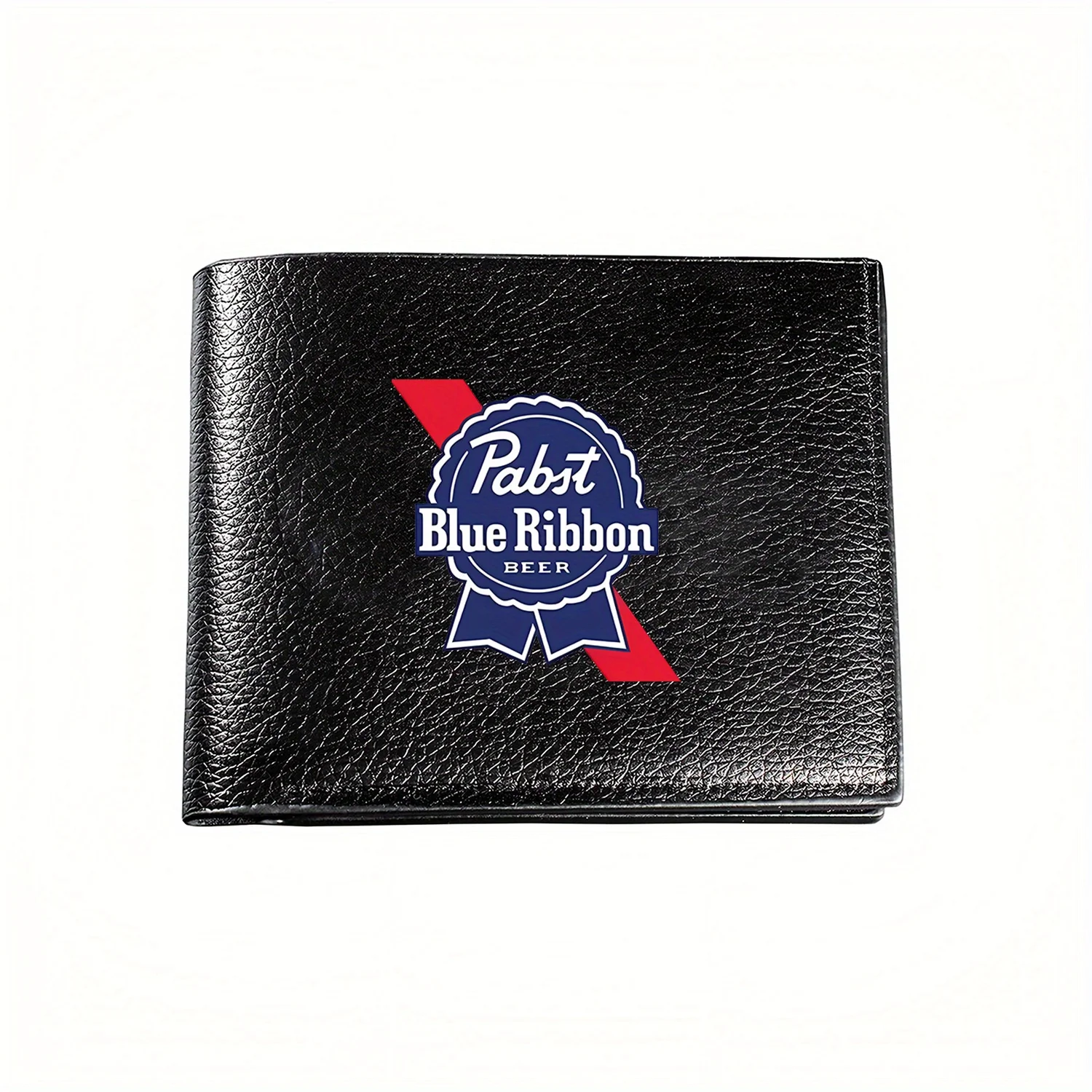 Pabst Blue Ribbon Beer, классический дизайн логотипа, деловой мужской повседневный элегантный простой практичный качественный кошелек, стильный принт с графикой