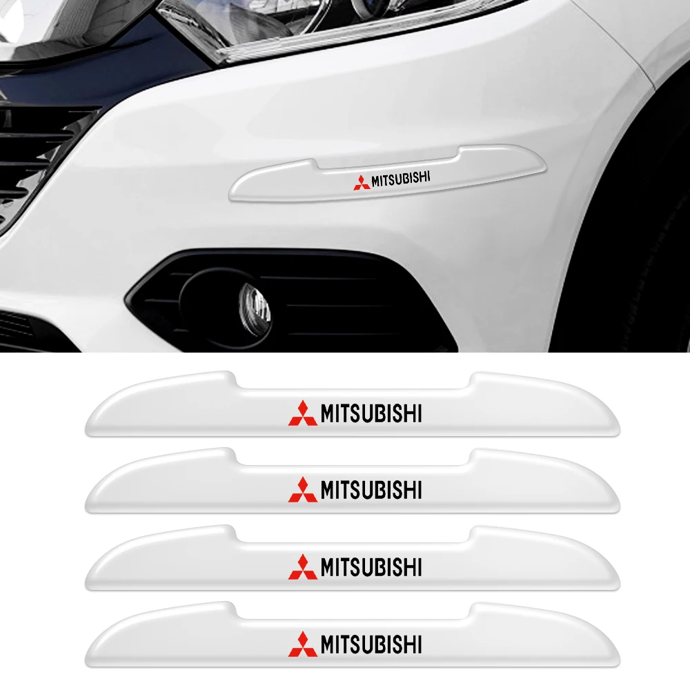 4 шт., защитные наклейки для автомобильного бампера Mitsubishi Lancer 9 10 Outlander 3 Asx L200 Pajero Eclipse