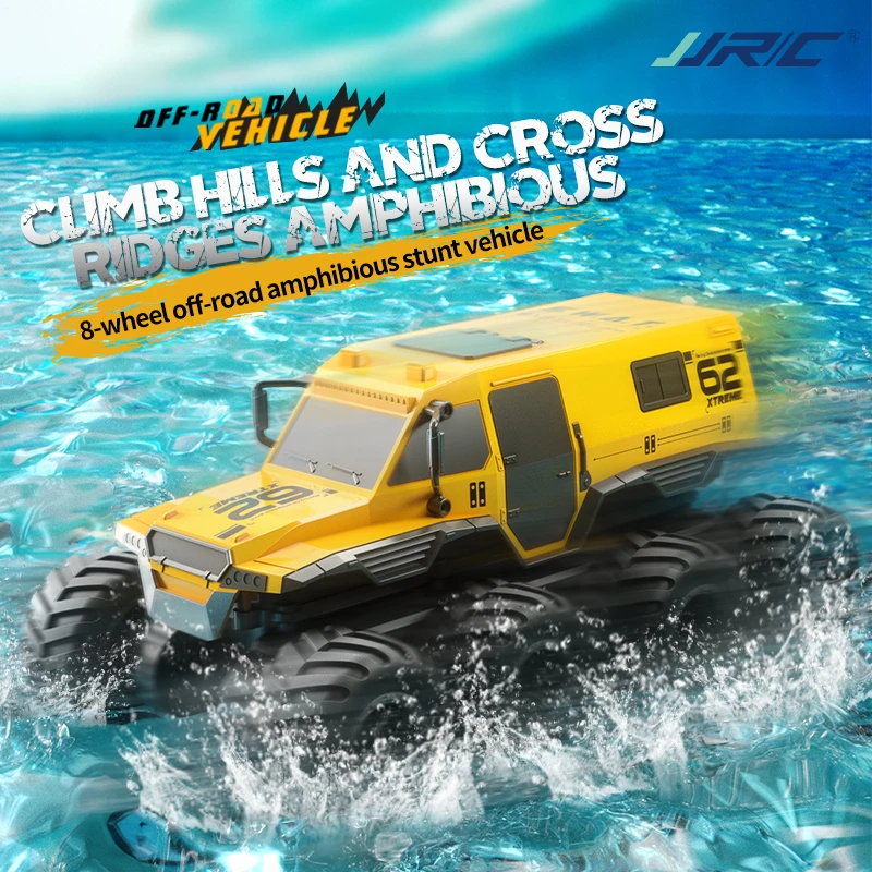 JJRC Радиоуправляемый автомобиль с радиоуправлением, 8 колес, 8X8, внедорожный трюк-амфибия Q137, высокоскоростной гоночный альпинистский грузовик, детские игрушки для мальчиков